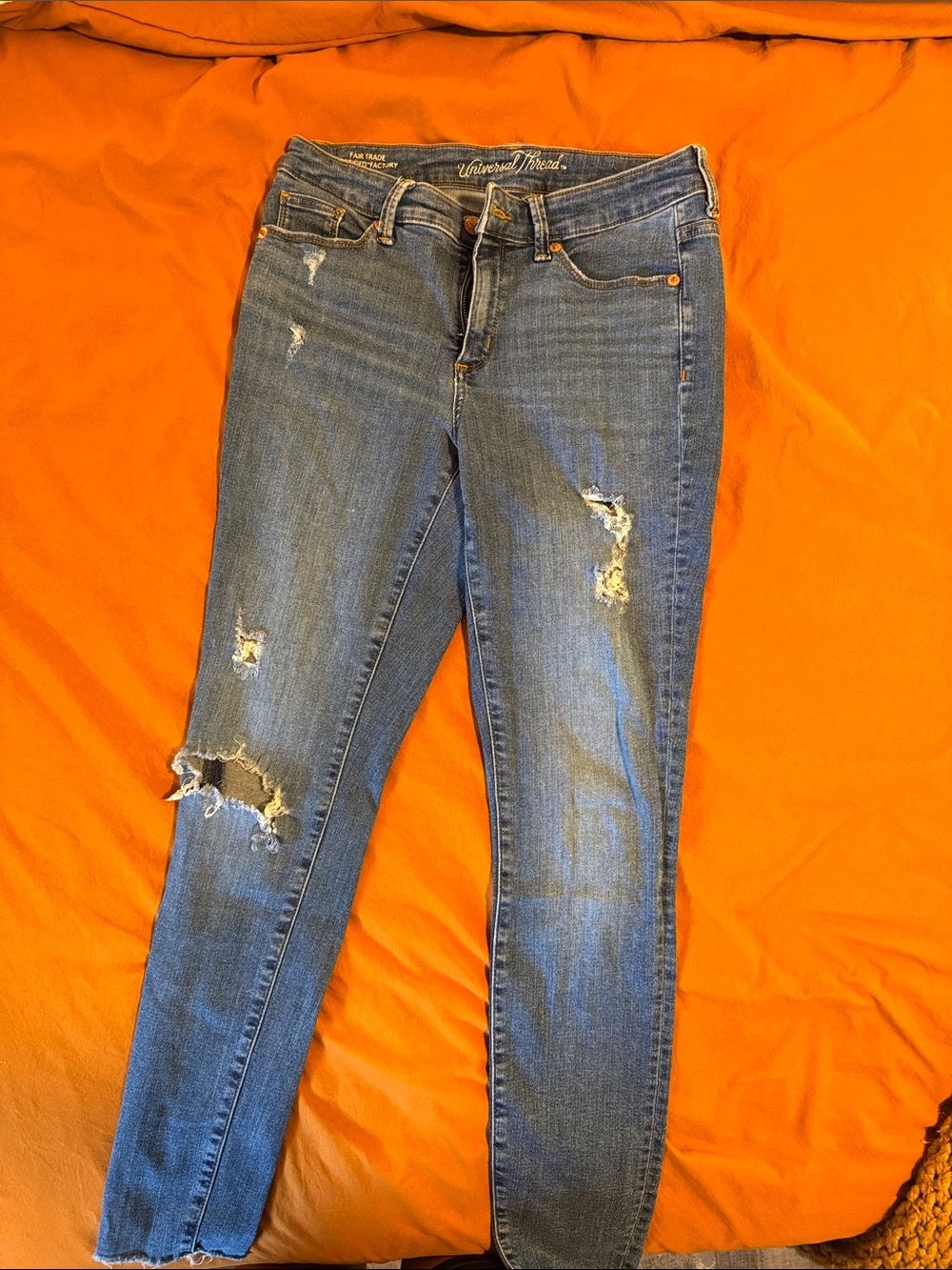 Universal Thread Blue Distressed Skinny Jeans